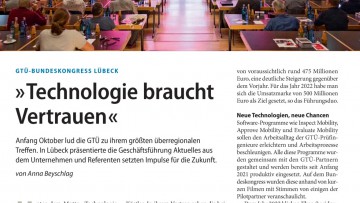 GTÜ-Bundeskongress Lübeck: "Technologie braucht Vertrauen"