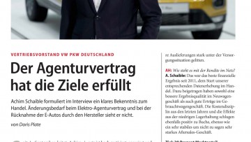 Vertriebsvorstand VW Pkw Deutschland: Der Agenturvertrag hat die Ziele erfüllt