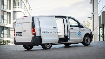 Mercedes eVito: E-Transporter auch mit Kühlkoffer