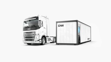 Schweizer Container-Ladestation für E-Lkw