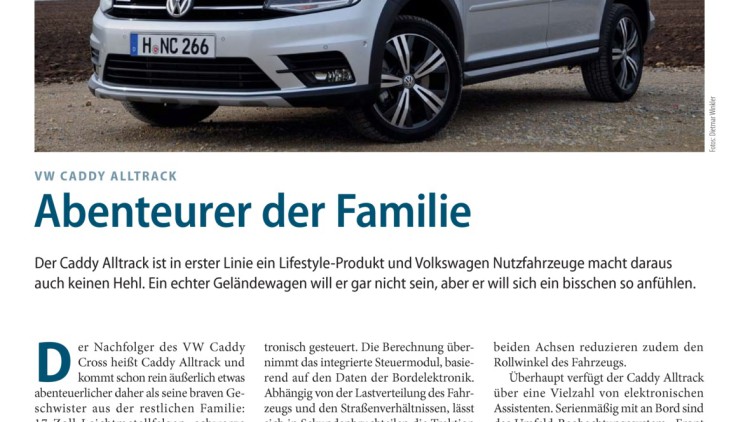 VW Caddy Alltrack: Abenteurer der Familie