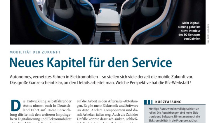 Mobilität der Zukunft: Neues Kapitel für den Service