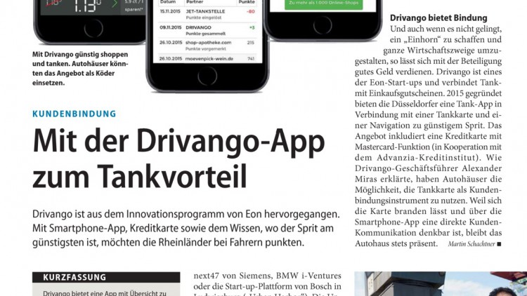 Kundenbindungg: Mit der Drivango-App zum Tankvorteil