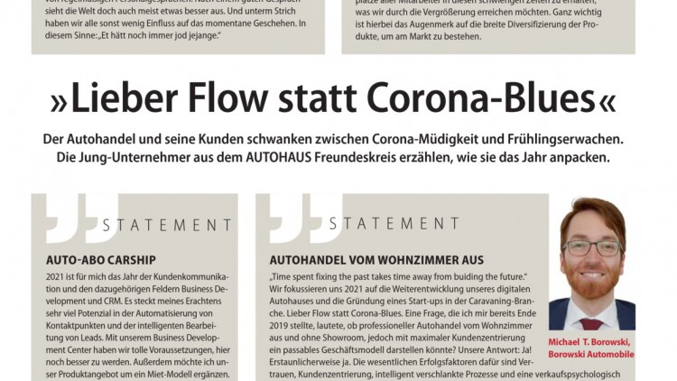 Ausgabe 06/2021: "Lieber Flow statt Corona-Blues"