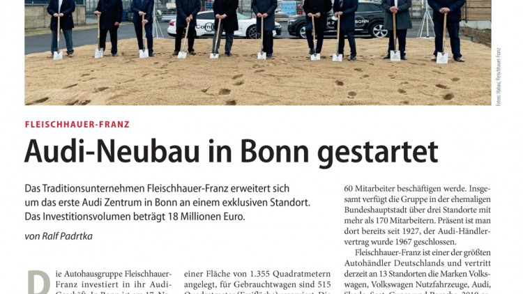 Fleischhauer-Franz: Audi-Neubau in Bonn gestartet