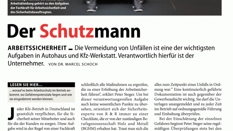 Ausgabe 08/2013: Der Schutzmann